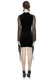 Gothic Black Tight Dress / Sheer Mini Dresses