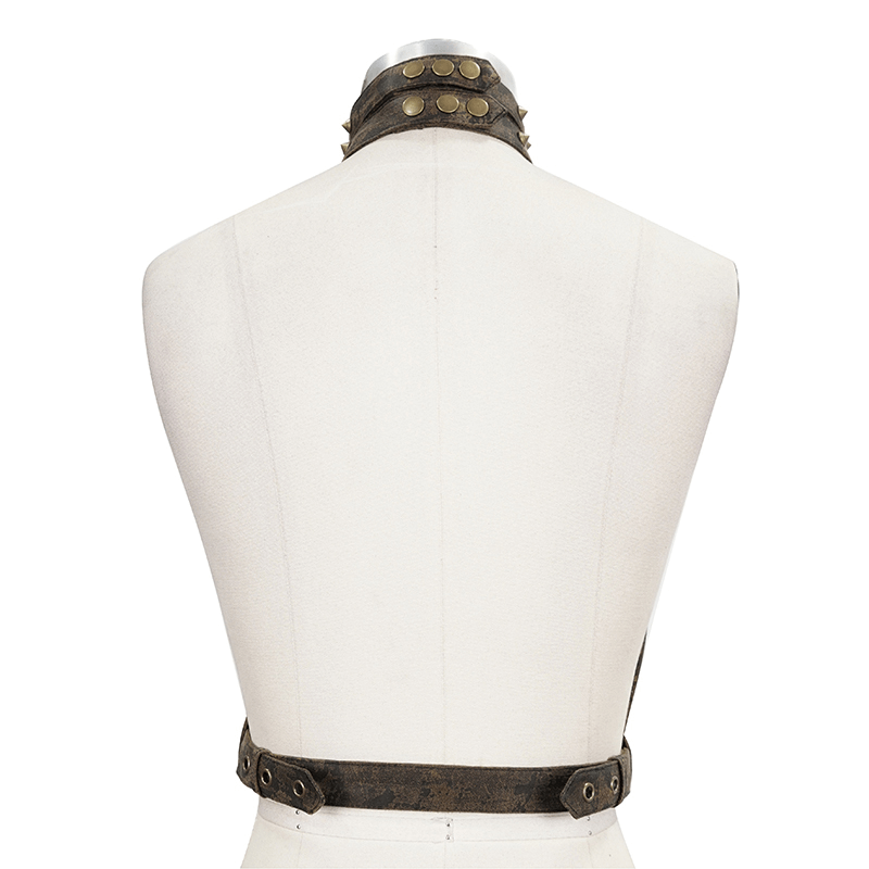 Gothic Body Harness Adorned with Metal Chains