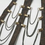 Gothic Body Harness Adorned with Metal Chains