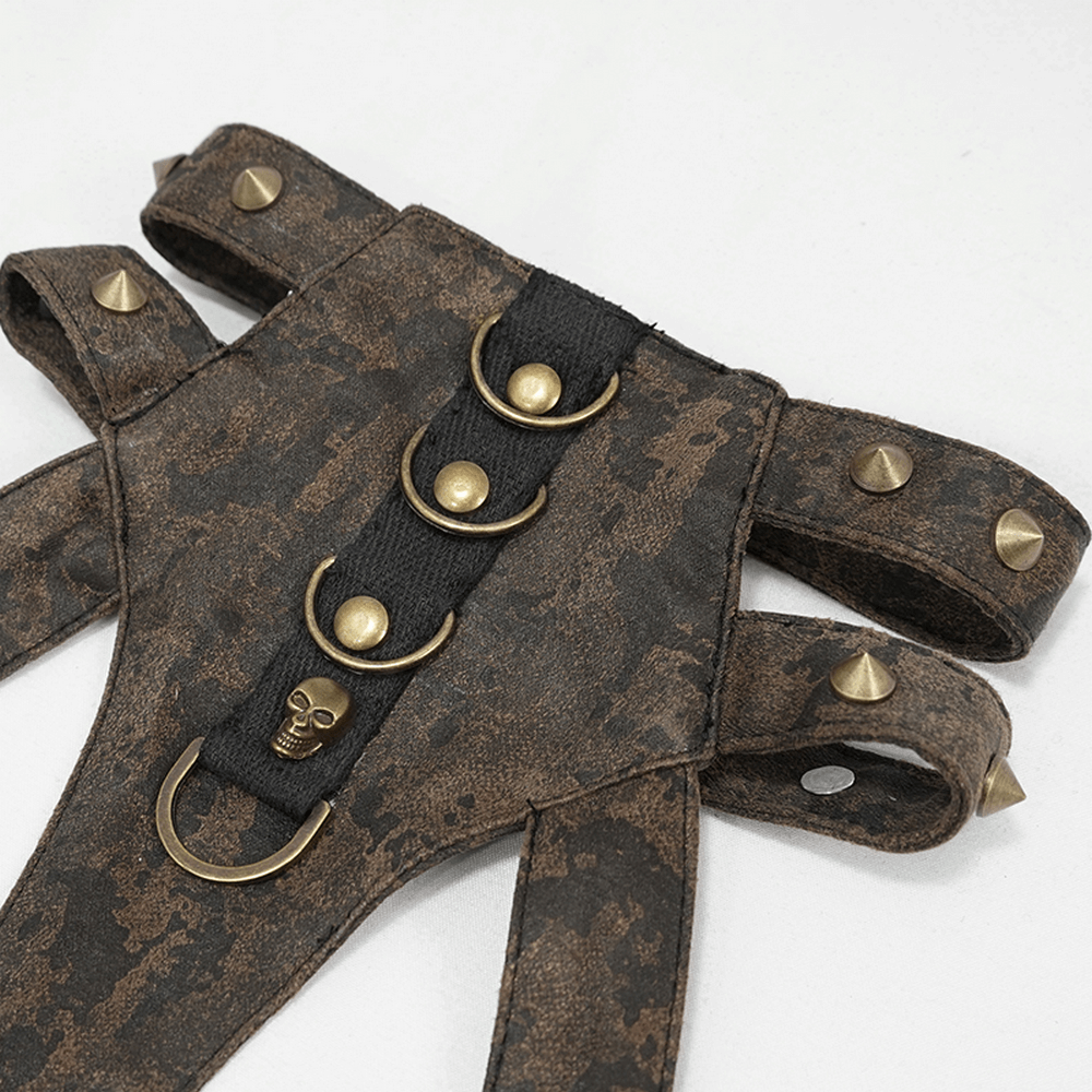 Gothic Body Harness Adorned with Metal Chains