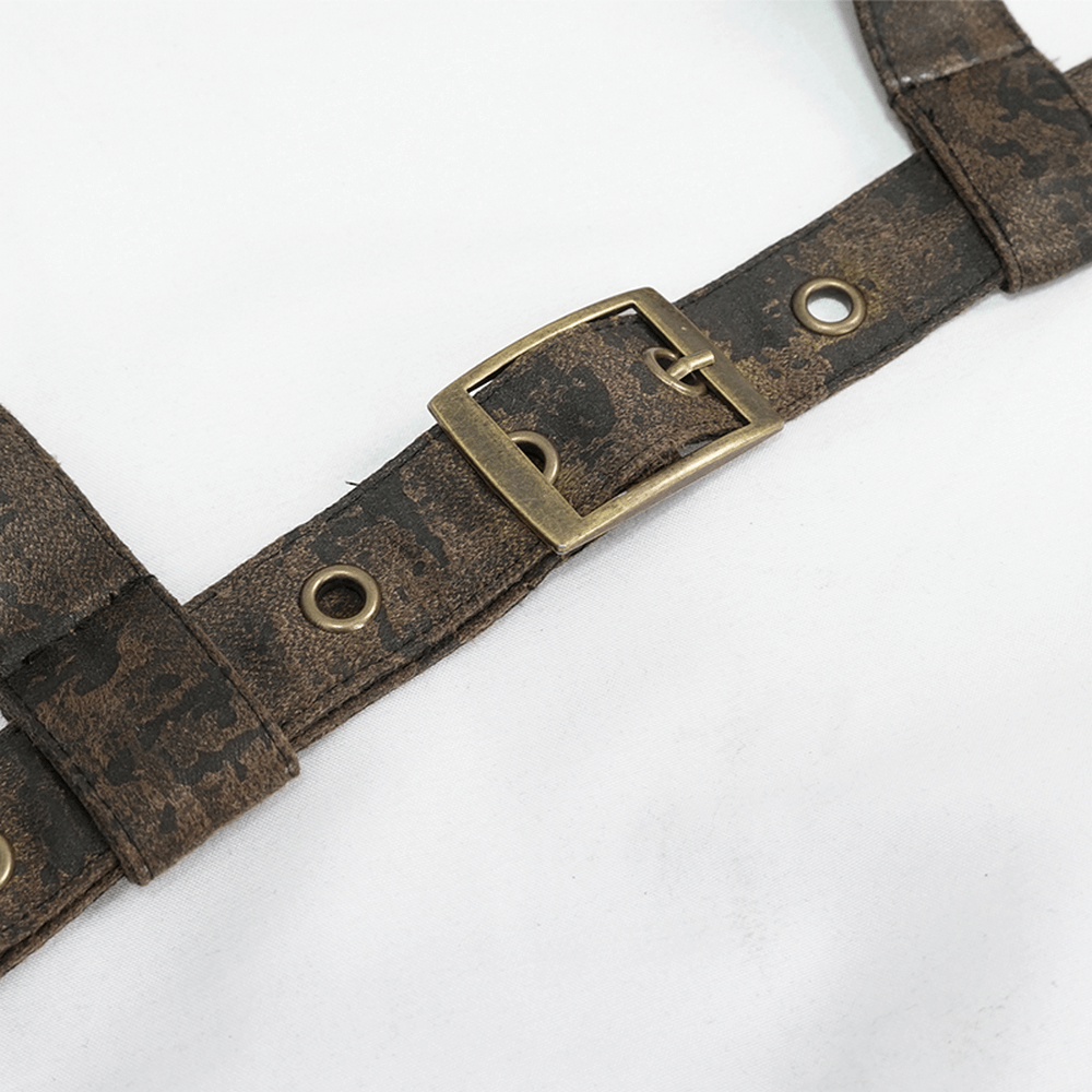 Gothic Body Harness Adorned with Metal Chains