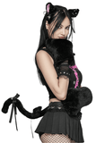 Gothic Cat Ear and Tail Kit with Studs and Jingle Bells