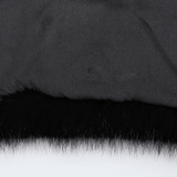 Gothic Cropped Faux Fur Jacket with Zipper and Rivet Details
