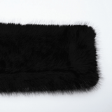 Gothic Cropped Faux Fur Jacket with Zipper and Rivet Details