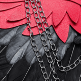 Gothic Demon Feather Wing Harness with Chains