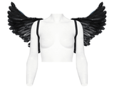 Gothic Demon Feather Wing Harness with Chains
