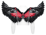 Gothic Demon Feather Wing Harness with Chains