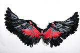 Gothic Demon Feather Wing Harness with Chains