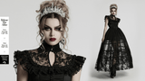 Gothic Frosted Spike Crown with White Crystals
