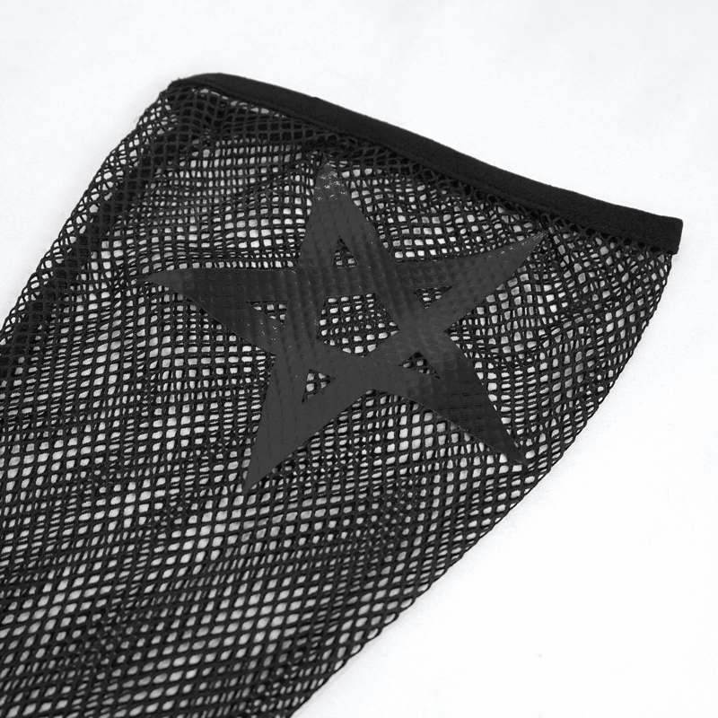 Gothic Garter Belt Shorts with Removable Mesh Socks