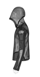 Gothic-Inspired Urban Leather Mesh Zip-Up Hoodie for Men