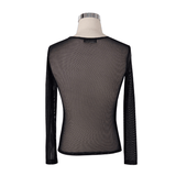 Men's Sexy Gothic Mesh Top: Steampunk O-Neck, Long Sleeves