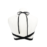 Gothic Lace Chest Harness Top / Rose Backless Top