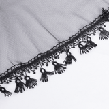Gothic Lace Flare Pants with Velvet Design and Details