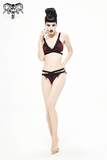 Gothic Lace Swimsuit / Elegant Burgundy Bikini