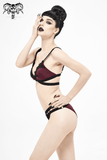 Gothic Lace Swimsuit / Elegant Burgundy Bikini