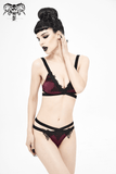Gothic Lace Swimsuit / Elegant Burgundy Bikini