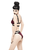 Gothic Lace Swimsuit / Elegant Burgundy Bikini