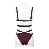 Gothic Lace Swimsuit / Elegant Burgundy Bikini
