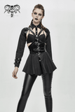 Gothic Lace-up Back Shirt / Punk Hollow Blouse