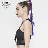 Gothic Lace-up Neckline Bikini Top / Women's Beachwear