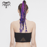 Gothic Lace-up Neckline Bikini Top / Women's Beachwear