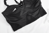 Gothic Lace-up Neckline Bikini Top / Women's Beachwear