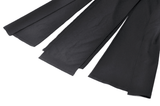 Gothic Maxi Skirt with Side Slits and Buckle Straps