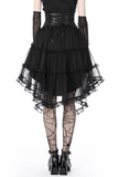Gothic Mesh Skirt with Corset-Style Belt for Women