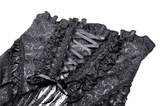 Gothic Mesh Skirt with Corset-Style Belt for Women
