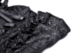Gothic Mesh Skirt with Corset-Style Belt for Women