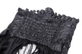 Gothic Mesh Skirt with Corset-Style Belt for Women