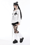 Gothic Mini Skirt with Lace Trim and Cross Embellishment