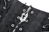 Gothic Mini Skirt with Lace Trim and Cross Embellishment