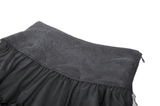 Gothic Mini Skirt with Lace Trim and Cross Embellishment