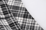 Gothic Mini Skirt with Pleats in Black and White Plaid