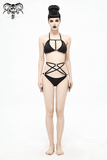 Gothic Pentagram Bikini: Black Set / Adjustable Straps