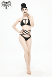 Gothic Pentagram Bikini: Black Set / Adjustable Straps
