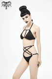 Gothic Pentagram Bikini: Black Set / Adjustable Straps