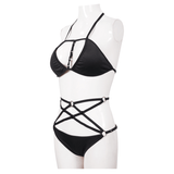 Gothic Pentagram Bikini: Black Set / Adjustable Straps