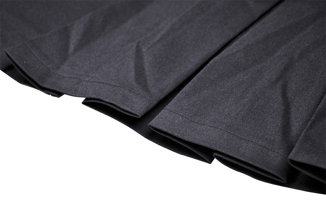 Gothic Pleated Mini Skirt for Women with Cross-Detail