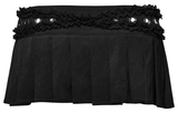 Gothic Pleated Skirt with Intricate Lace and Buckle Accents