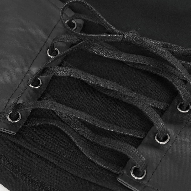 Gothic Punk Spaghetti Strap Camis with Lace-up