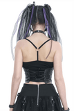 Gothic Punk Spaghetti Strap Camis with Lace-up