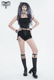 Gothic Punk Spaghetti Strap Camis with Lace-up
