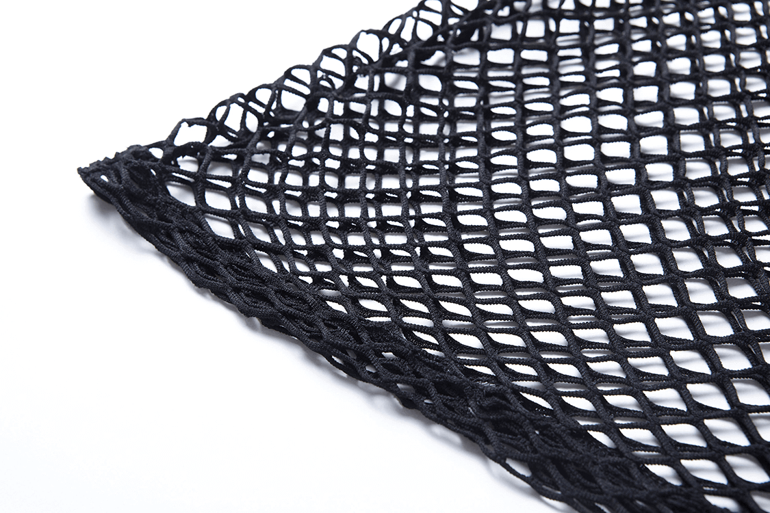 Gothic Sheer Long-Sleeve Mesh Top for Women - Edgy Fashion