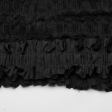 Gothic Skirt with Ruffles and Removable Leather Belts
