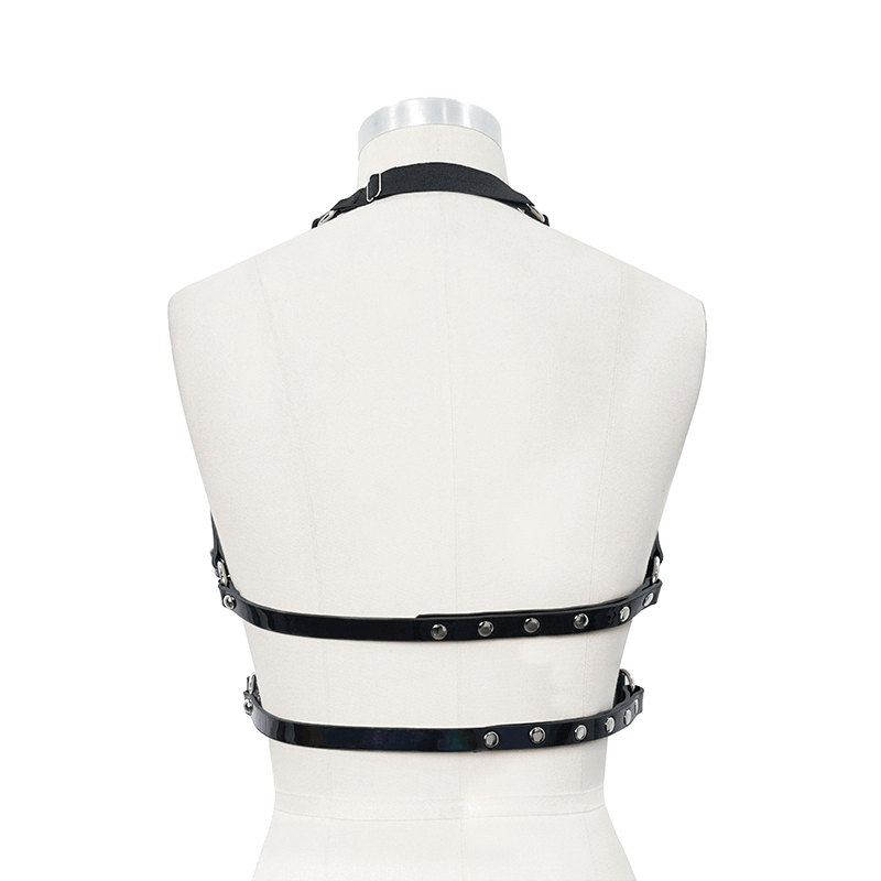 Gothic Style Faux Leather Women's Body Harness