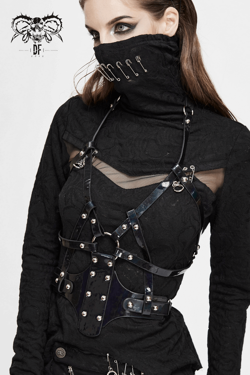 Gothic Style Faux Leather Women's Body Harness