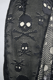 Gothic Style Maxi Dress with Skull Pattern And Belt